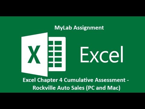 MyLab: Excel Chapter 4 Cumulative Assessment: Rockville Auto Sales (PC and Mac) in Spanish Language