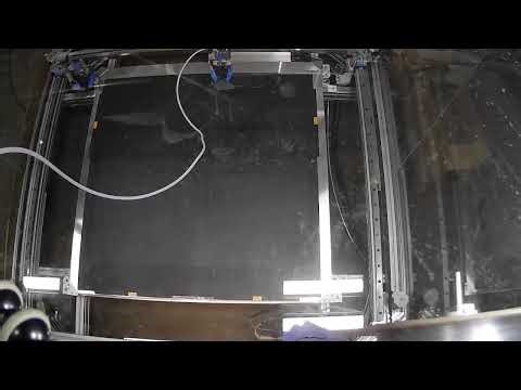 1 meter cube printer printing 2/3 of a MakerViking Howling Wolf