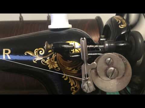 Singer 127/128 bobbin winder demonstration