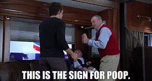 This is the sign for poop.