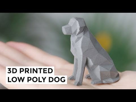 Low Poly Dog - 3D Printed Metal Mini Statue Tutorial