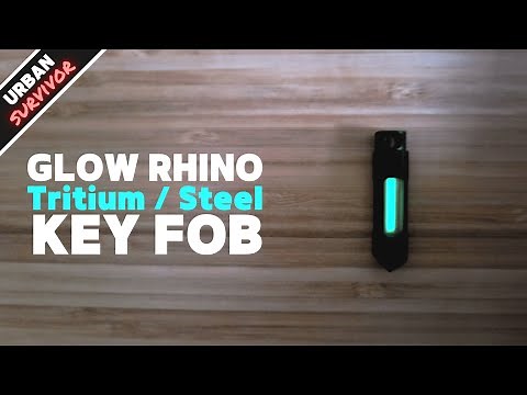 Glow Rhino Tritium (GITD) Key Fob (Best Tritium EDC Keychain)