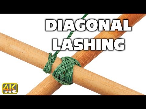 How to Tie A Diagonal Lashing - Scouting Skill (4k UHD) #survival