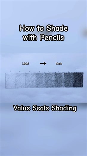 How to Shade with Pencils | Value Scale #art #drawing #pencil #sketch #shading #viral #ytshorts #fyp