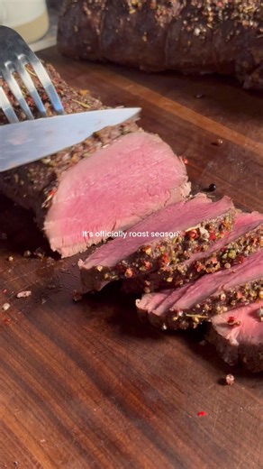 Hello, gorgeous. This beef tenderloin spiced to perfection is helping us kick off roast season in style. You can find this recipe and try it at home here: https://justcook.butcherbox.com/holiday-spiced-whole-beef-tenderloin-with-roasted-root-veggies/ | ButcherBox