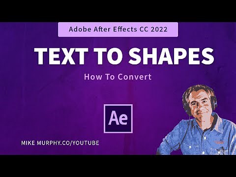 After Effects: How To Create Shapes From Text