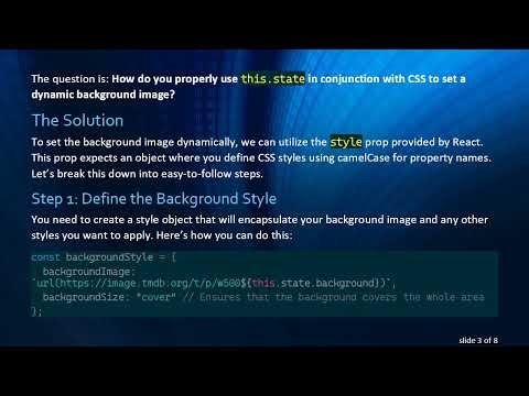 How to Use this.state for Dynamic CSS Backgrounds in React