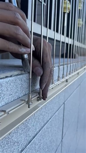 The process of installing a metal protective mesh on a window
