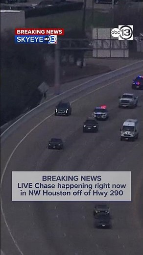 BREAKING NEWS: LIVE Chase happening right now in NW Houston off of Hwy 290