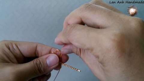 Dragonfly ear cuff - How to make handmade copper wire jewelry 367