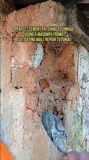 Perfect Cement Patching Technique Using a Masonry Trowel – Satisfying Wall Repair Tutorial