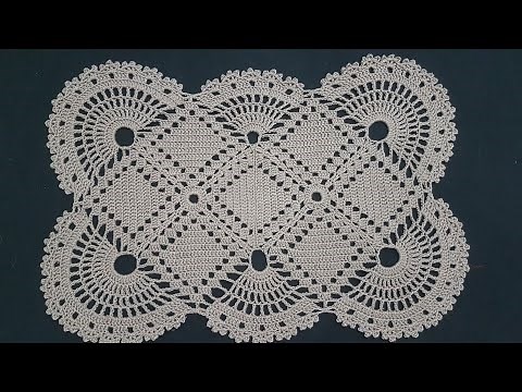 Crochet Rectangular Table Runner Pattern with Square Motives | Crochet Tutorial for Beginners