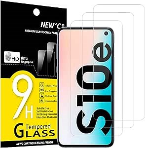 NEW'C 3 Pack Designed for Samsung Galaxy S10e Screen Protector Tempered Glass, Case Friendly Anti Scratch Bubble Free Ultra Resistant
