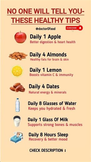 No One Will Tell You These Healthy Daily Habits | Simple Nutrition & Lifestyle Tip #healthylifestyle