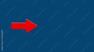 arrow sliding, bouncing arrow animation. Animation of arrows sign green screen transparent stock video.