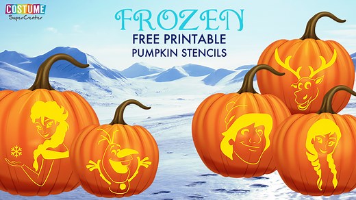 5 Free Frozen Pumpkin Carving Templates and Stencils - Classy Mommy