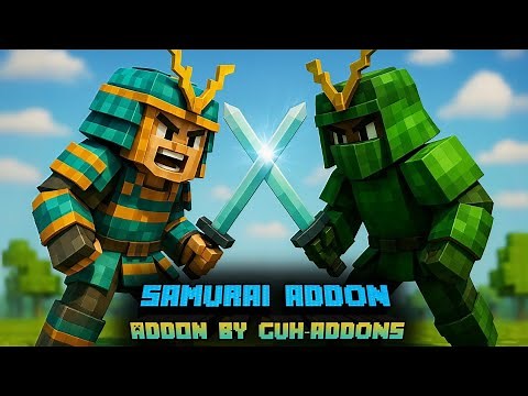 Craftable Armor and Katana - Samurai Addon Minecraft Pe 1.21 | Mod Showcase