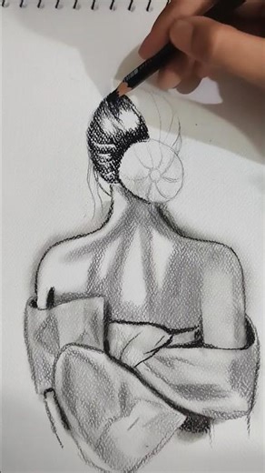 How to Draw realistic Hairs steps by step #shorts