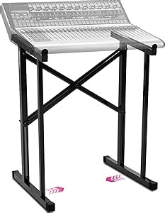 Liquid Stands Portable Audio Mixer Stand - Angled Foldable & Adjustable Studio Music Mixer Synth, MPC Stand For Drum Machines, DJ Turntables, Audio Rack Music Equipment & More