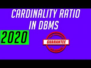 Cardinality Ratio In Dbms |Cardinality ratio in DBMS example | one to one, one to many, many to many