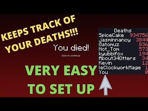 How to Make a Death Counter in Minecraft (1.17+)