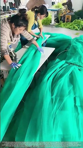 Manually Measuring & Cutting Sheet Mesh to Length For Making Fishing Net