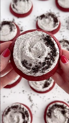 Frosted Oreo Red Velvet Cookies | Cake Me Home Tonight