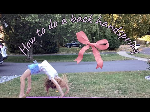 How to do a backhand spring in 1 day!