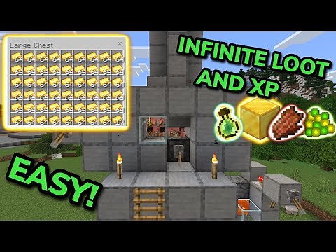 EASY 1.21 GOLD AND XP FARM TUTORIAL in Minecraft Bedrock (MCPE/Xbox/PS4/Switch/PC)