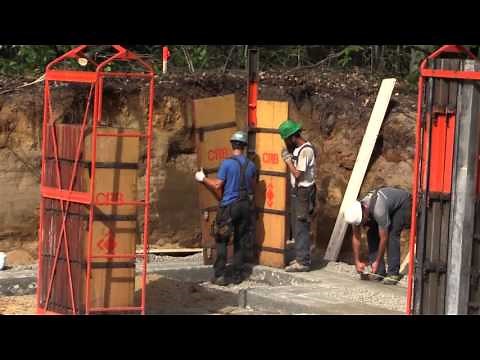 The steps involved in formwork