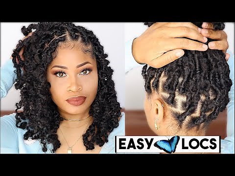 Easy BUTTERFLY LOCS (NO crochet, NO bands!)