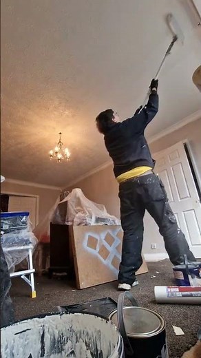 How to paint artexed ceiling with cheap fortress screwfix emulsion