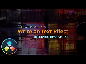Write-On Text Effect in DaVinci Resolve 16