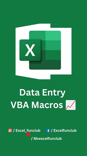 🧠📋 Excel Trick | Data Entry using VBA Macros . . #ExcelTricks #ExcelTips #PasteAsPicture #ExcelHacks #ExcelShortcuts #Excelfunclub #ExcelMastery #ExcelTimeSaver #AltHVU #ExcelAutomation #ExcelVisualTips #DataPresentation #ProductivityHacks #ExcelTools #FollowForMore Like and follow our page excel_funclub | excel_funclub