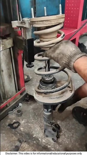 Shock Absorber Spring Press Tool Guide | #auto #mechanic #automotive #shorts #shock