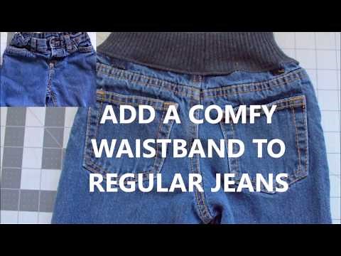 ADD COMFORT WAISTBAND TO JEANS | quick DIY