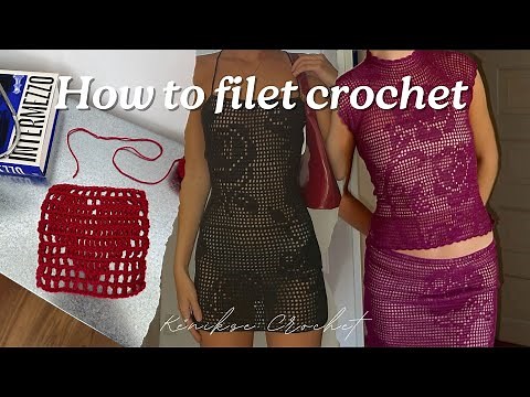 How to filet crochet I Beginner friendly tutorial I Kenikse Crochet
