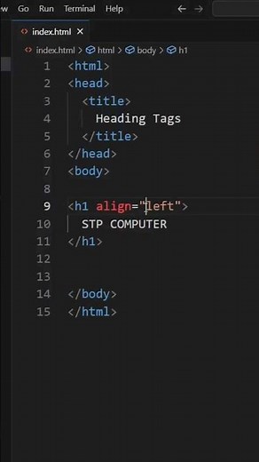 Align Attribute in HTML #html #htmltutorial #viral #trending