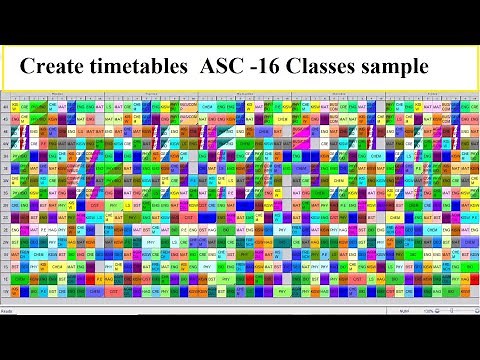 How to create timetables using ASC timetable ENGLISH tutorial (16 Classes demonstration )