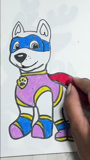 How to draw Appolo - Paw Patrol #apollo #shorts #shortsfeed #pawpatrol