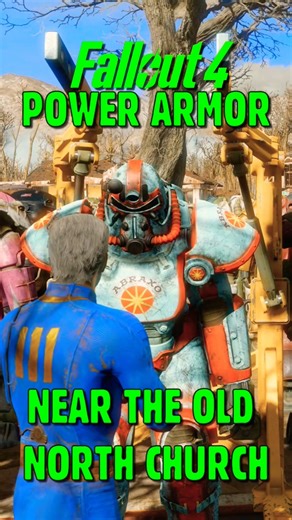 Fallout 4: Power Armor near the Old North Church