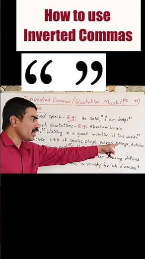 inverted commas in English #english #punctuation #invertedcommas #quotationmarks #shorts