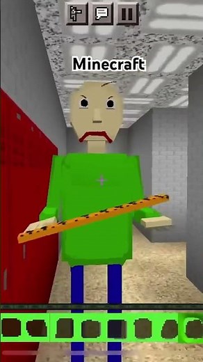 Baldi’s ￼basics in Minecraft part 1 #minecraft #baldisbasics #music #shorts