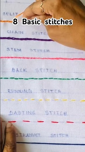 8 Basic Embroidery Stitches for Beginners: Step-by-Step Guide