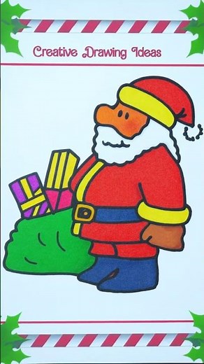 Santa Claus Drawing 🎅 Easy & Cute Christmas Art for Beginners