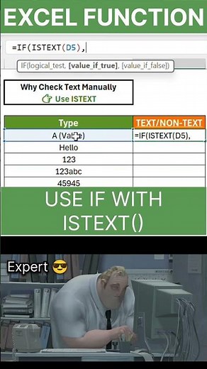 Detect Text Smartly in Excel ✅ | Use IF with ISTEXT Function Explained with Example 🧠💡