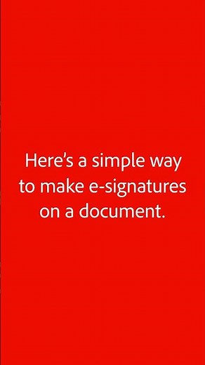 How to make electronic signature - A simple way | Adobe Acrobat