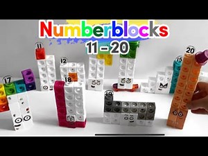 Lets Build Numberblocks Math Link Cubes 11 - 20. Kids Math Learning Videos.