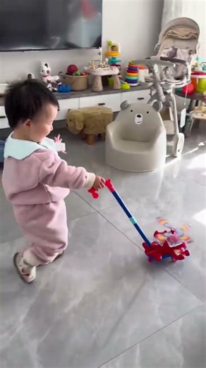 She's been running around and playing for over half an hour now; she really enjoys playing