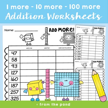 Addition Worksheets | Adding 1, 10, and 100 More